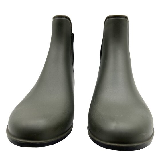 Sam Edelman Womens 8 Tinsley Moss Green Chelsea Ankle Rain Bootie - Picture 6 of 16